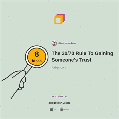 The 30/70 Rule To Gaining Someone's Trust .